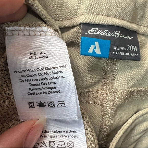 Eddie Bauer Tan Outdoor Pants First Ascent Hiking GORPcore Activewear Cargo - Picture 6 of 16